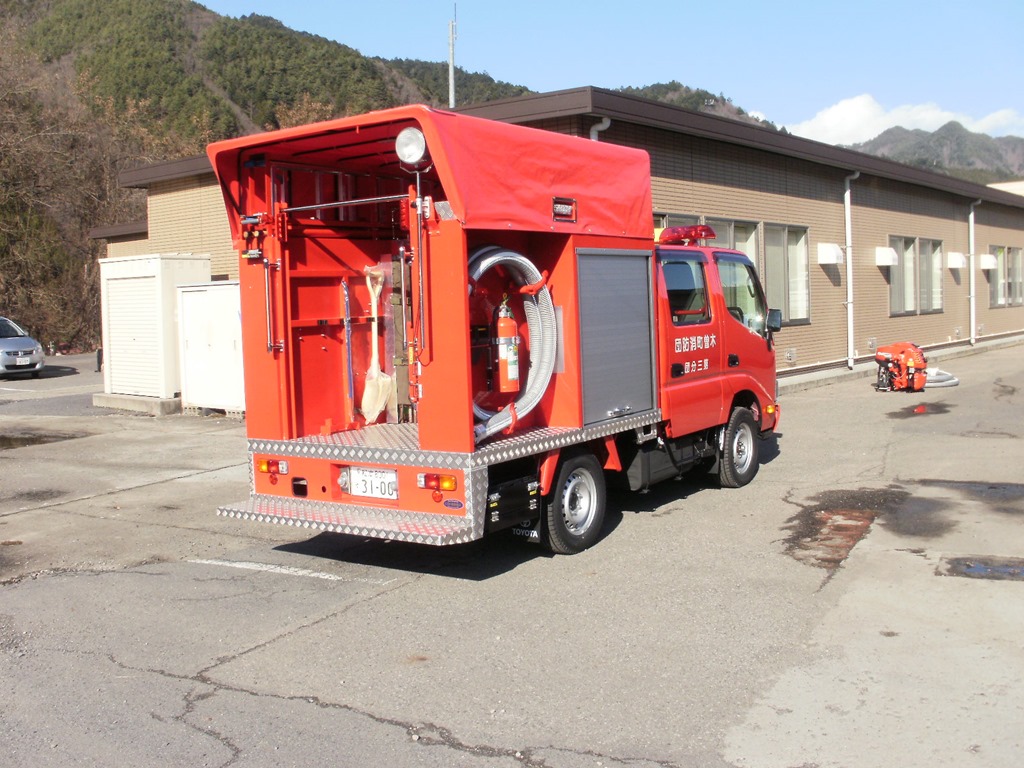 木曽町様に小型動力ポンプ積載車を納入しました | CSK総合防災からの
